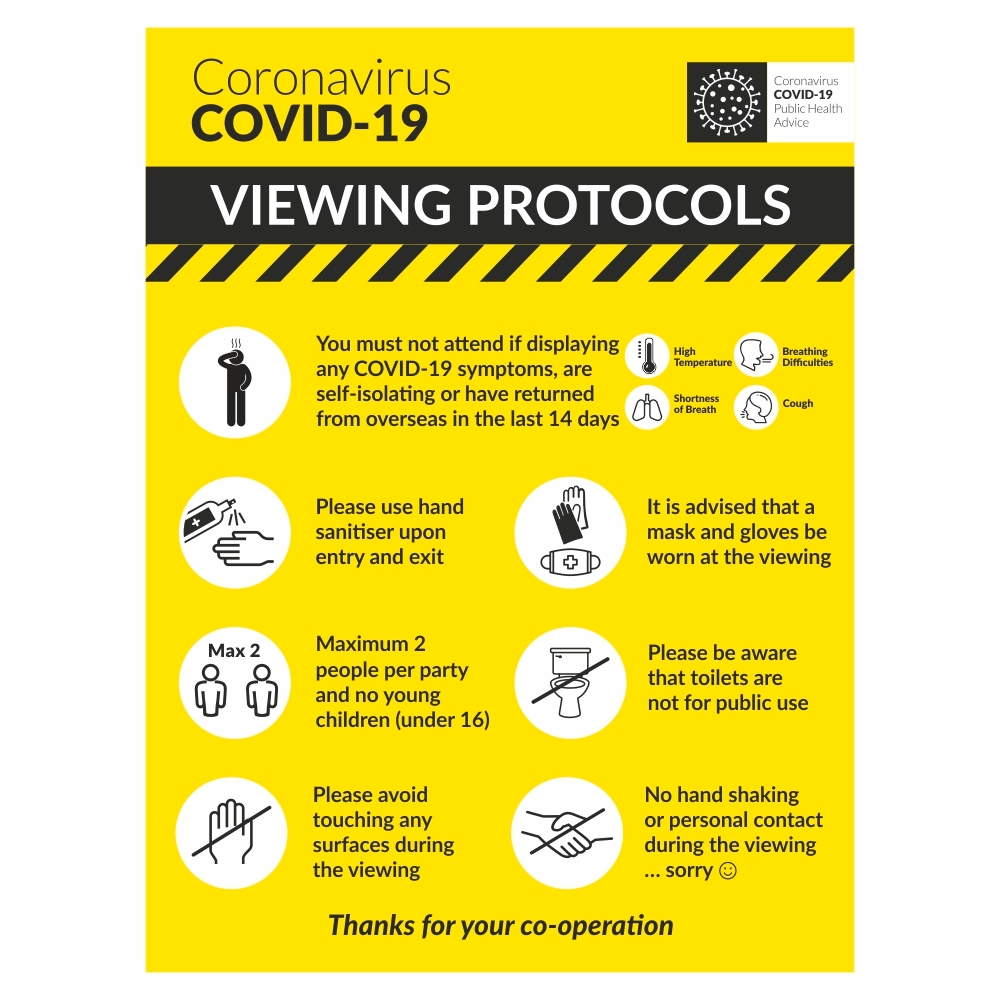 COVID19 Viewing Protocols Sign